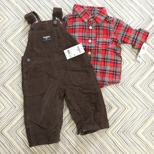 Corduroy Overalls & a Flannel Button Down